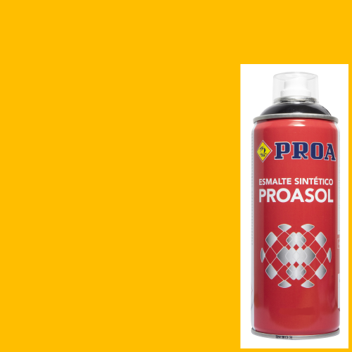 Esmalte directo sobre oxido. Satinado. Spray. PROANOX. amarillo ral 1023